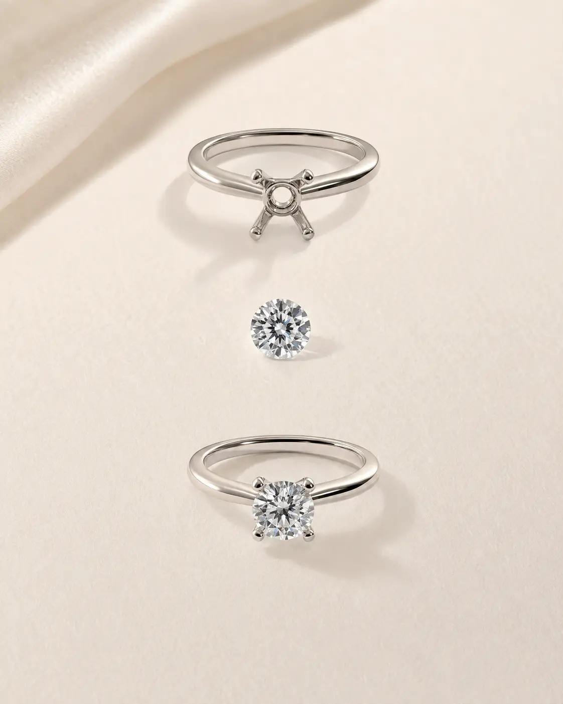 Stel uw eigen diamanten ring samen