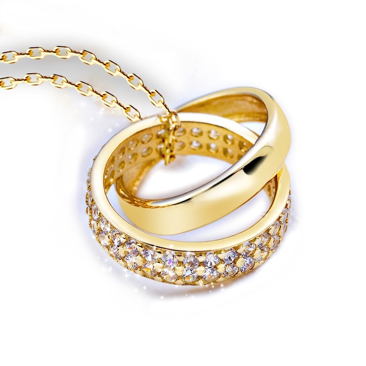 Ketting Double Ring Gold