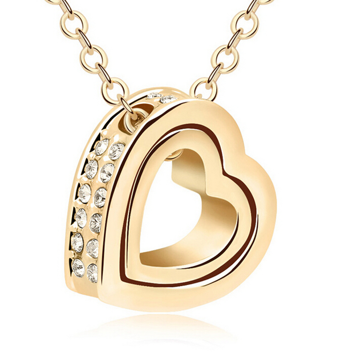 Ketting Heart In Heart Gold