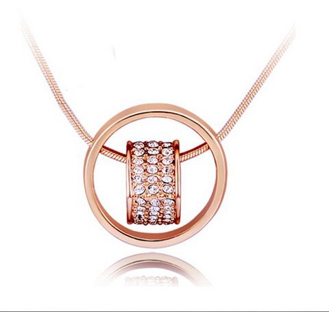 Ketting Heart In Ring Gold
