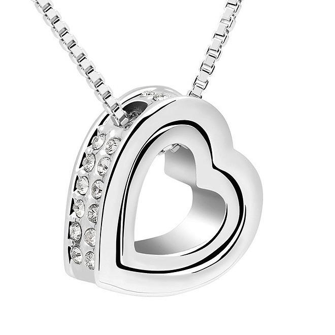 Ketting Heart In Heart - Swarovski Elements